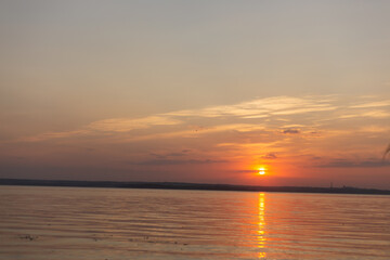 sunset on the beach