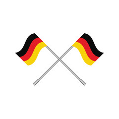 Waving flag of Germany vector.