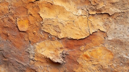 Fototapeta premium Close-up texture of a terracotta surface with earthy hues and natural imperfections, providing a warm background.