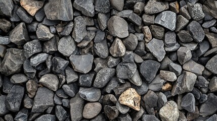 Naklejka premium High-resolution texture of a monochrome pebble path with small stones tightly packed together