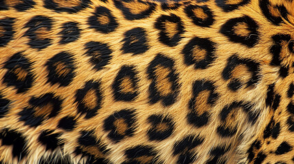 Fototapeta premium Close-up of a leopard's spotted fur pattern.