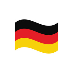 Waving flag of Germany vector.