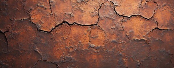 Fototapeta premium Dark brown terracotta background textured
