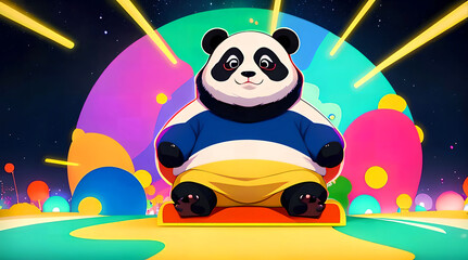 Cartoon panda desktop wallpaper hd