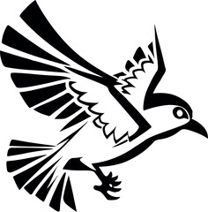 Obraz premium An elegant bird symbol logo that fits perfectly with corporate branding, eco-friendly brands, and innovative businesses.