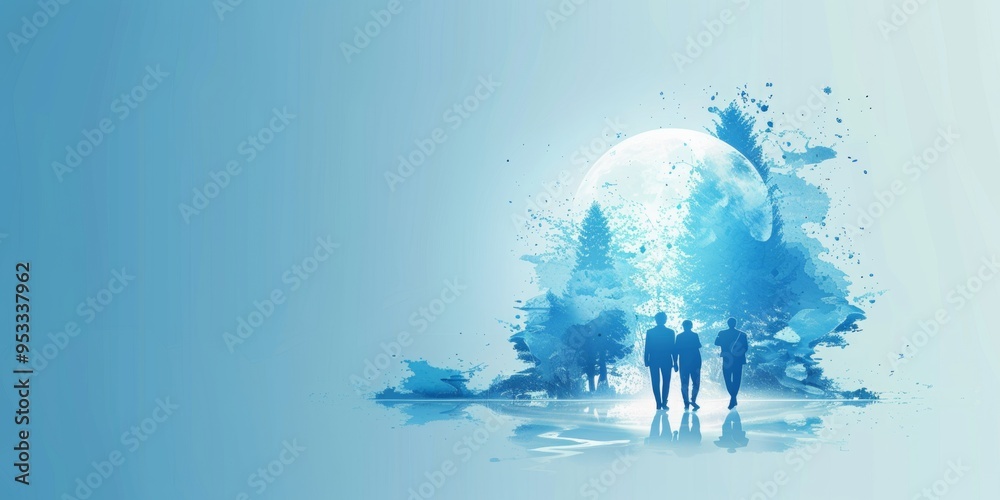 Wall mural a web banner graphic for a business consultancy, it should have a clean and modern design with shade