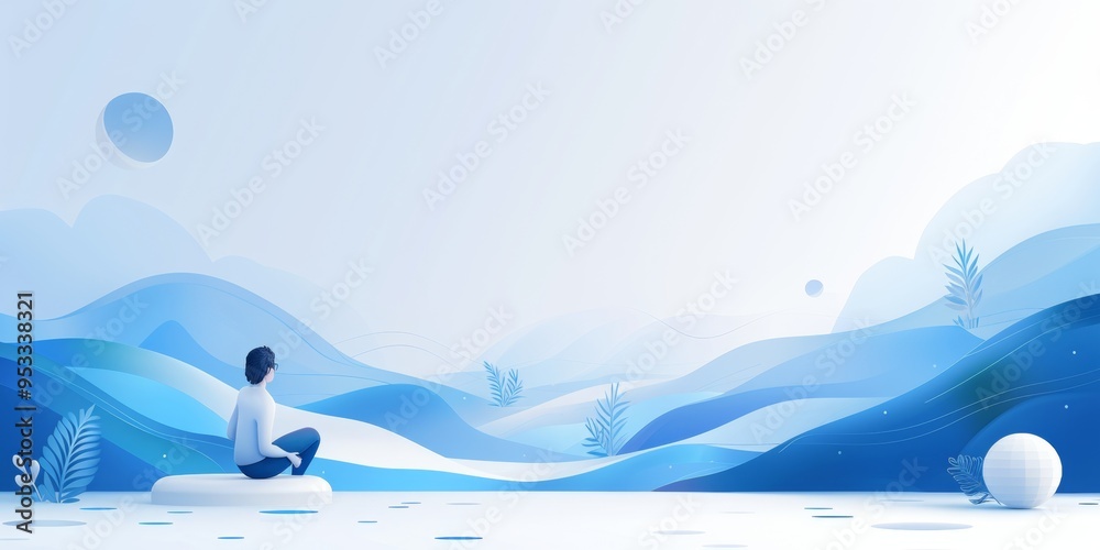 Wall mural a web banner graphic for a business consultancy, it should have a clean and modern design with shade