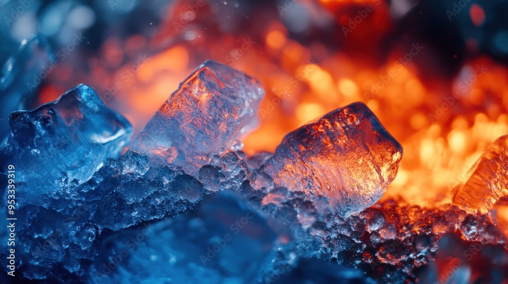 Poster ice and fire abstract