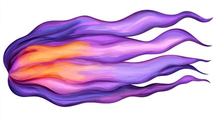 Abstract Purple and Orange Swirling Design