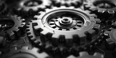 A white and black gradient background image of a mechanical industrial style