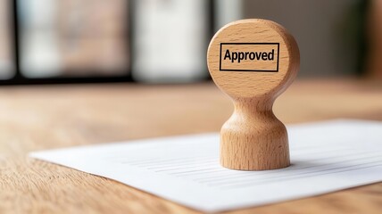 Detailed image of a credit report with a focus on the "Approved" stamp, symbolizing a successful home loan application, home loan, credit approval