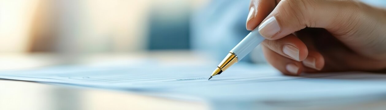 Close-up of a home loan application form being filled out with a pen, with focus on the important details, home loan, loan application