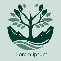 Natural tree logo design