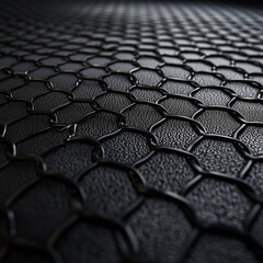 Fototapeta premium Grit of Competition: Close-Up View of the MMA Cage Mat