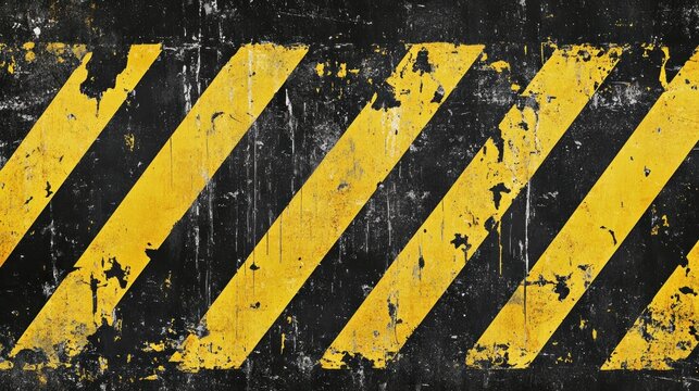 Grunge Warning Stripes