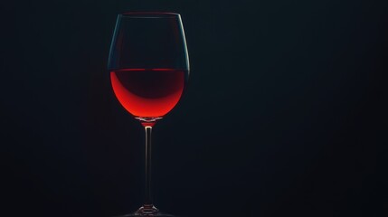 Autumn or winter cosy mood. Wine glass, on neutral background, with space for text. Luxury concept winery or restaurant design. Healthy wine, to accompany a meal or as an aperitif at an event