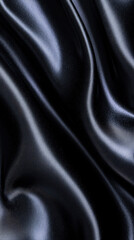 Fototapeta premium A Luxurious Drape of Black Silk, Smooth and Gleaming, with Subtle Texture