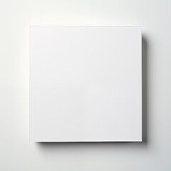 White Square Paper Mockup on White Background