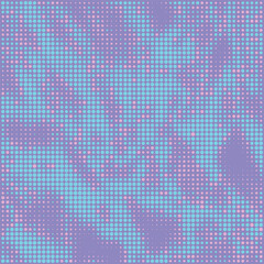 Halftone pattern for cover, poster, and banner design. Neon blue and purple dots background. Digital LED screen. Vector illustration