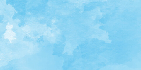 beautiful soft cloudy sky blue watercolor background.hand painted blue watercolor texture, Beautiful bright blue paper texture,Beautiful grunge blue background with space and for making graphics desig
