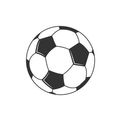 Fototapeta premium Soccer, Vector illustration of a ball, on white background.