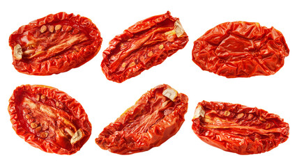 dried Tomato isolated on white background, full depth of field