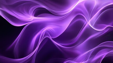 Fototapeta premium Flowing purple waves creating a luxurious and dynamic abstract background