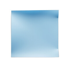 Blue Paper Note on White Background