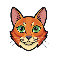 A colorful cat vector illustration
