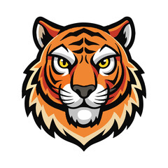 A colorful tiger head vector illustration
