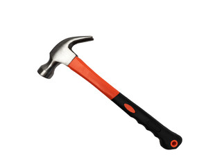 hammer with red and black rubber handle