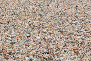 Gravel background with stone texture. Stone background in perspective