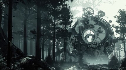 Monochrome Artistic Fantasy Scenes Collection