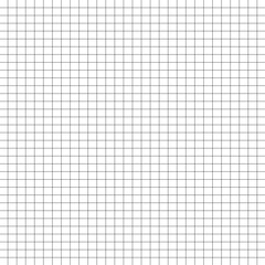 Black on white Squared grid seamless pattern. School notebook for mathematics. Grid paper sheet. Grid templates