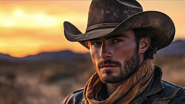 a cowboy wearing the typical hat