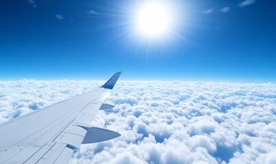 Airplane and aerospace technology. The modern transportation industry concept