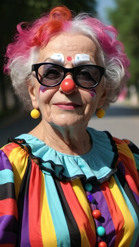 Elderlywoman clown