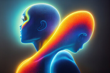 Obraz premium Psychdelic human face