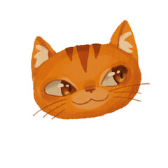 A cute smiling cat illustration 