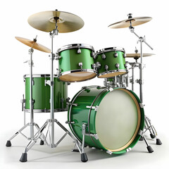 Obraz premium a drum set with a white background with a green drum