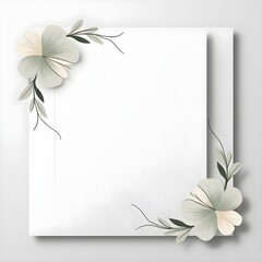 white flower on a paper