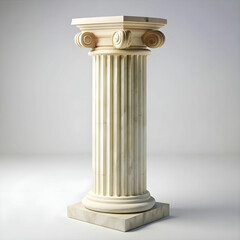 Obraz premium 3d roman column white Greek marble pillar on white background