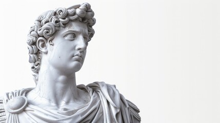 Obraz premium A detailed view of a male statue