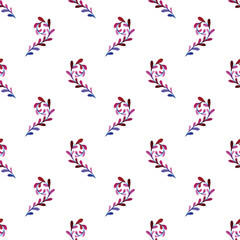 Seamless pattern design with beautiful floral  and deep color  background .