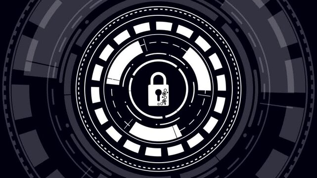 A symbol of safety and security in digital cyberspace. protection system against hacking threats and attacks.