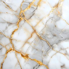 Smooth White Marble Background with Subtle Golden Veining for Elegant Product Photography