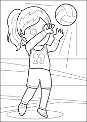 set coloring book page