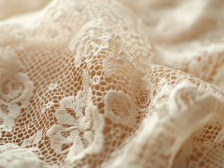 Obraz premium lace fabric template, emphasizing the delicate, intricate pattern