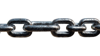 Obraz premium metal chain as element on isolated white background