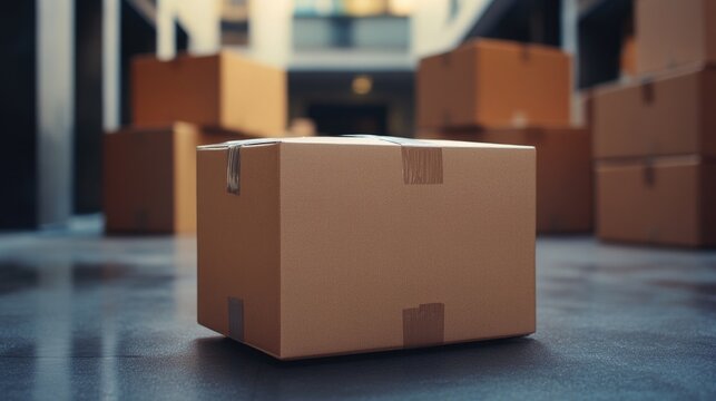 A View of Unpacked Boxes